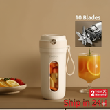 4/10 Blades Electric Portable Blender 350ML Juicer Fruit Mixers USB Rechargeable Smoothie Juicer Cup Squeezer Juice Maker