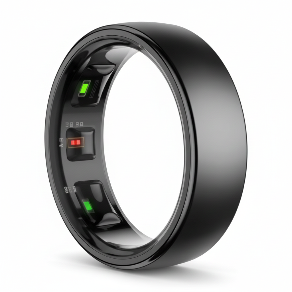 Uhoofit R10 Smart Ring with Charging Dock Men Women Health Sleep Heart Rate Monitoring IP68 & 5ATM Waterproof Multi-sport Mode