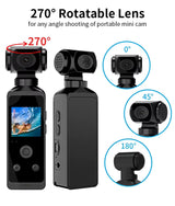 4K / 5K Ultra HD WIFI Action Camera 270° Rotatable Mini Sports Cam Waterproof Case Helmet Travel Bicycle Driver Recorder 1080P