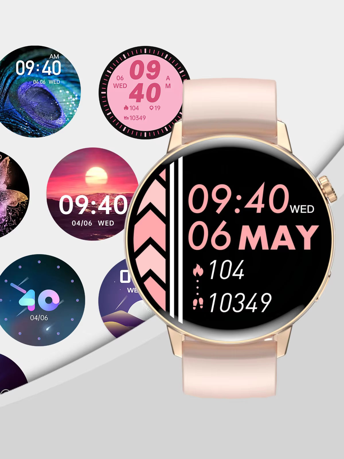 New 1.32" Full Touch Sports Smart Watch — Call Function, Fitness Tracking, Step Count&Calorie Calc, Sports Modes, Message Alerts, 360P Display, USB Charging, Alloy Body, 500mAh Battery, Wireless, Dialing & Wallpaper, Music, Remote Camera, Android & iPhone