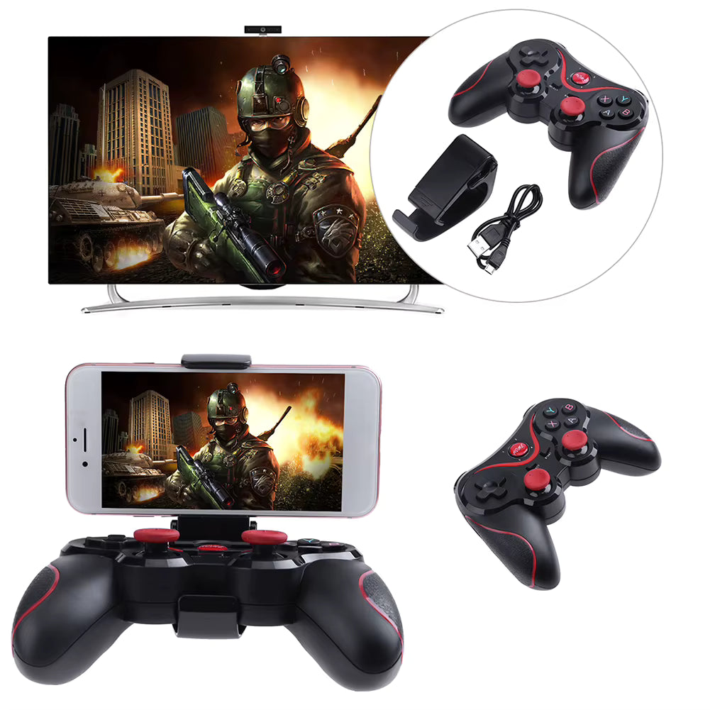 T3 Wireless Bluetooth-compatibleh V3.0 Gamepad Gaming Controller Joystick for Android Smartphone Smart TV/Tablet PC/Smartphone/M