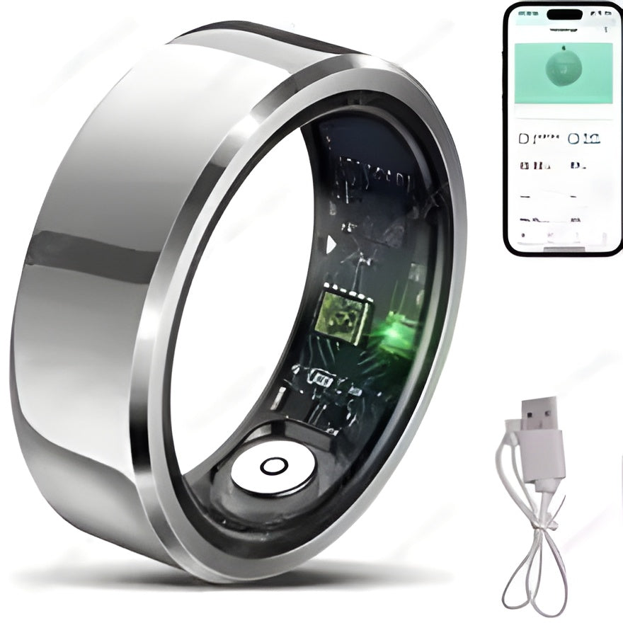 2025 Smart Ring Blood Pressure Heart Rate Sleep Monitoring Smart Ring IP68 & 5ATM Waterproof Multi-sport Mode Smart Ring Man Women