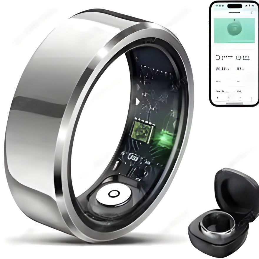 2025 Smart Ring Blood Pressure Heart Rate Sleep Monitoring Smart Ring IP68 & 5ATM Waterproof Multi-sport Mode Smart Ring Man Women