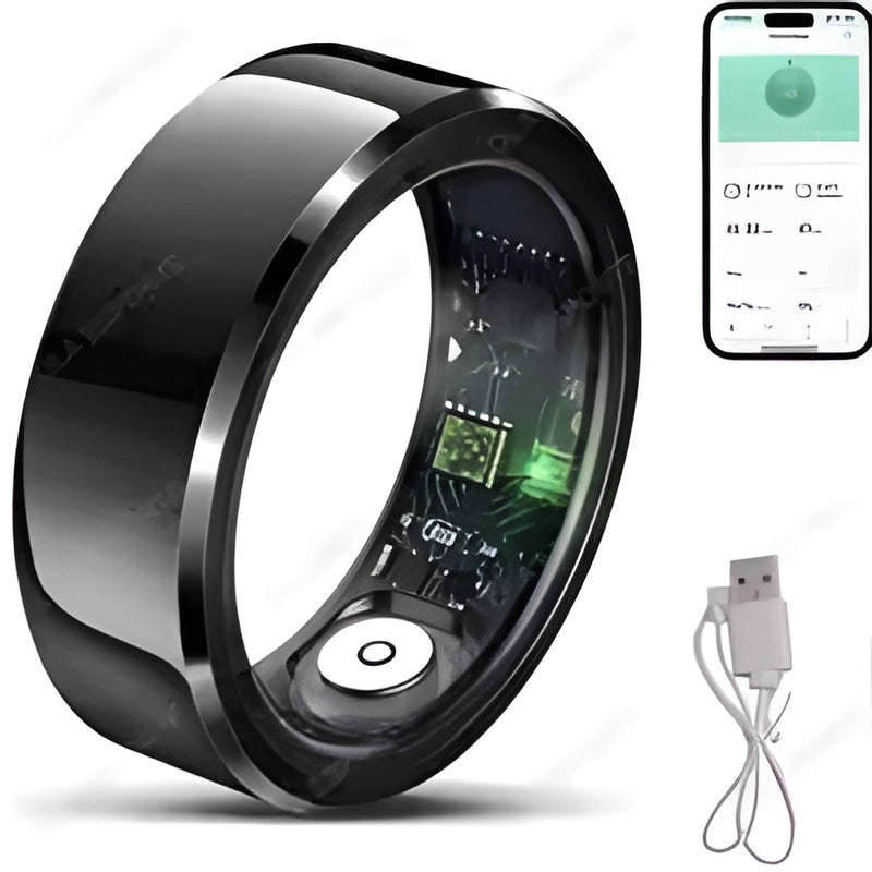 2025 Smart Ring Blood Pressure Heart Rate Sleep Monitoring Smart Ring IP68 & 5ATM Waterproof Multi-sport Mode Smart Ring Man Women
