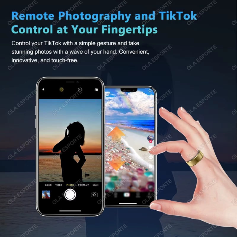 2025 Smart Ring Blood Pressure Heart Rate Sleep Monitoring Smart Ring IP68 & 5ATM Waterproof Multi-sport Mode Smart Ring Man Women