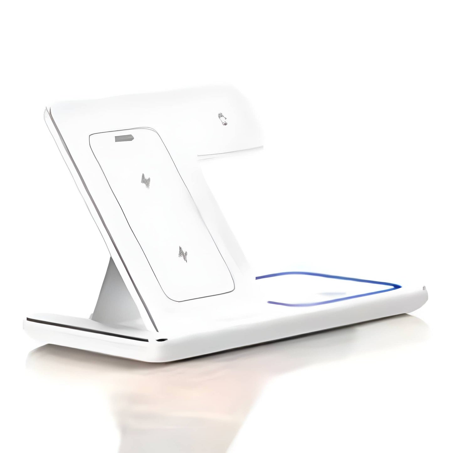 30W LED Fast Wireless Charger Stand 3 in 1 Foldable Charging Station For iPhone 15 14 13 12 11 Apple Watch 9 8 7 6 5 Air pods Pro