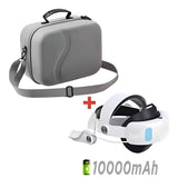 10000mAh Battery Comfort Head Strap For Meta Quest 3/3s Replacement Elite Strap PD18W Charging Enhanced Playtime, Carrying Case