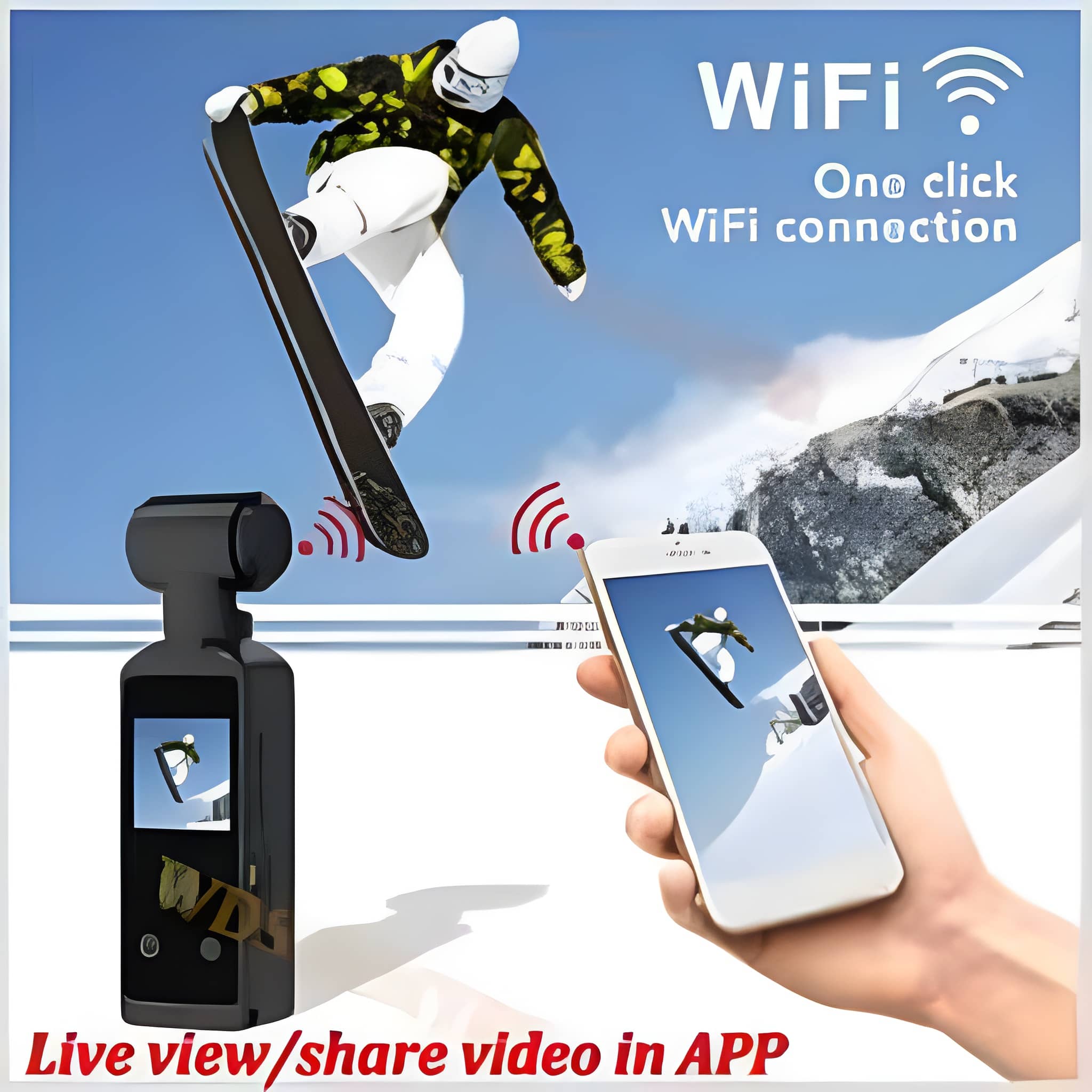 4K / 5K Ultra HD WIFI Action Camera 270° Rotatable Mini Sports Cam Waterproof Case Helmet Travel Bicycle Driver Recorder 1080P